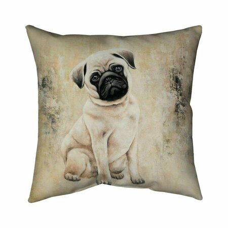 FONDO 20 x 20 in. Small Pug Dog-Double Sided Print Indoor Pillow FO2792736
